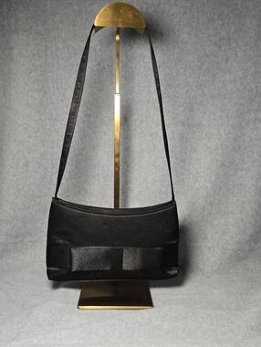Claire's Y2K Black Evening Bag with Bow Detail